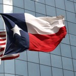 TX and USA flags